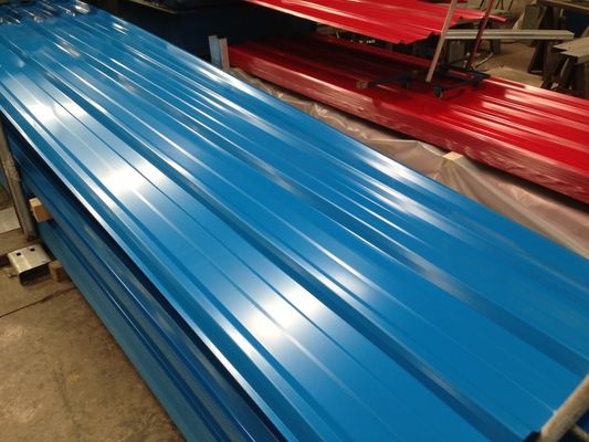 0.13-0.5mm Gi โครงหลังคา corrugated, 60-95HRB โครงหลังคา corrugated โครงโลหะเหล็กกระปุก