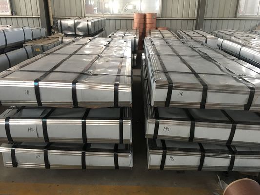 14 Gauge กระเบื้องเหล็ก corrugated 0.45 มิลลิเมตร กระเบื้องหลังคาซีนก Galvanized
