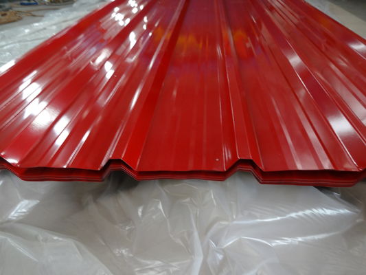 ผนังหลังคาเคลือบแบบ Az / ZN / สีที่กําหนดเองสําหรับชนิด T และชนิดคลื่น